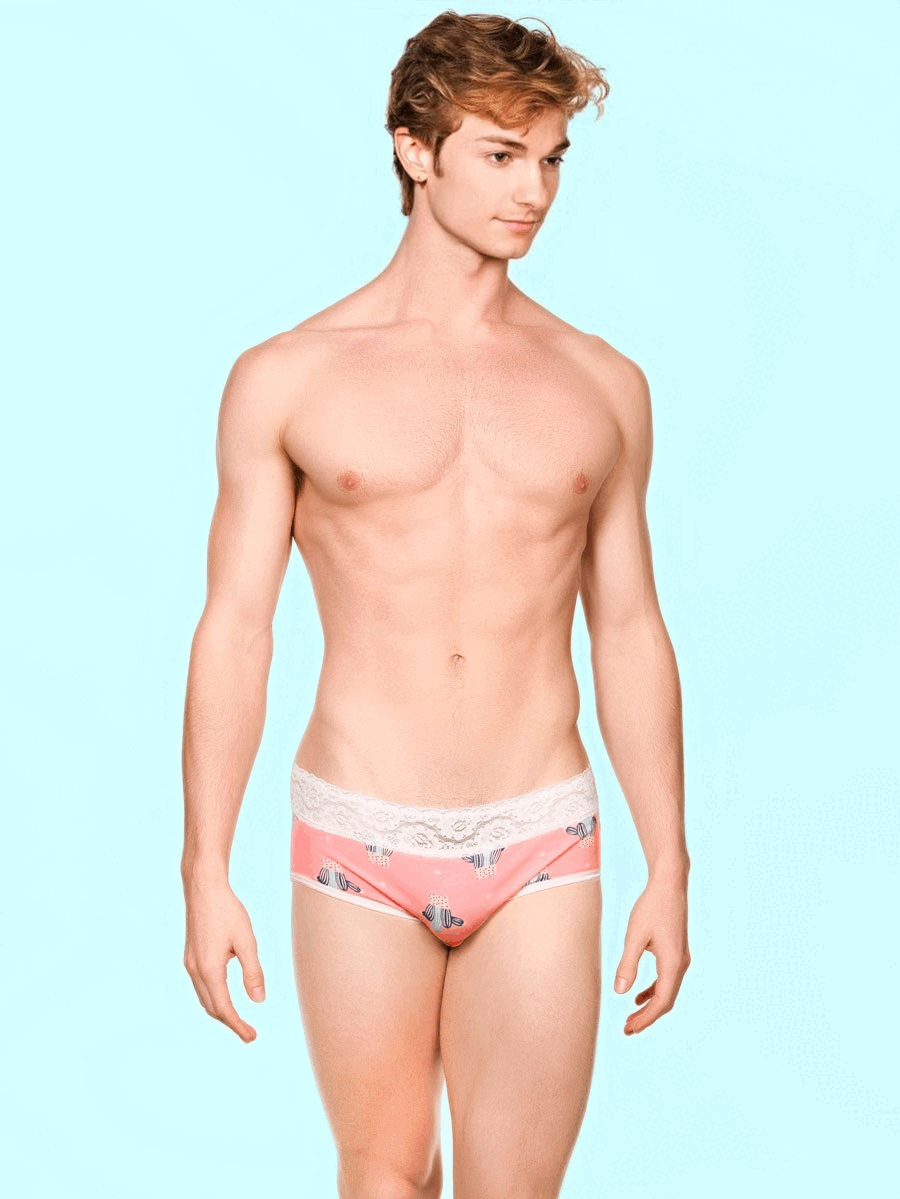 men's panties in playful colors, sold in a 3 pack