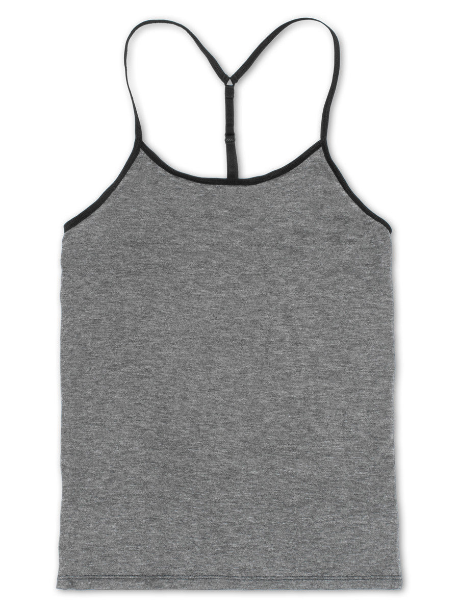 Men's grey soft rayon spaghetti strap cami tank top