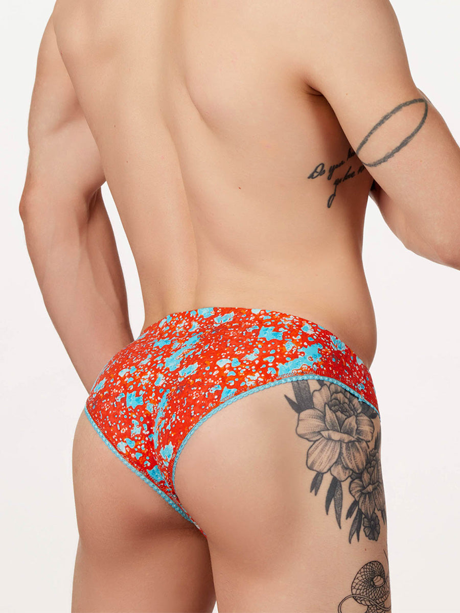 men's red print panties - XDress
