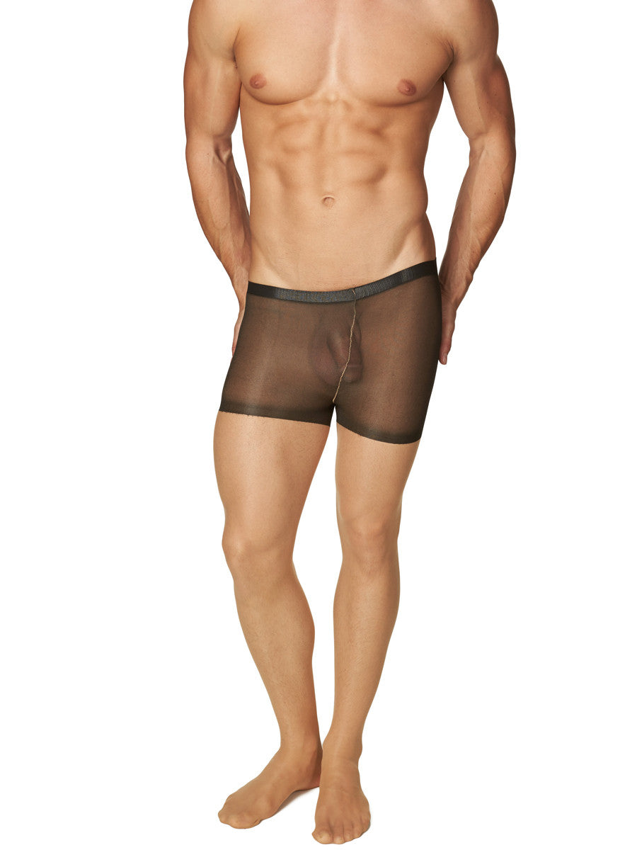 Men's black and white sexy bow pantyhose tights with back seam