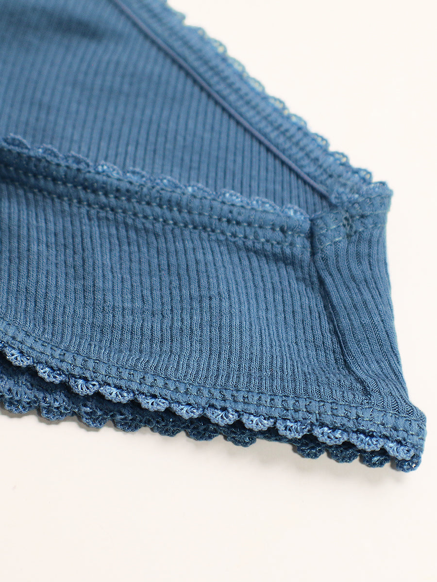 men's blue ribbed picot briefs - XDress