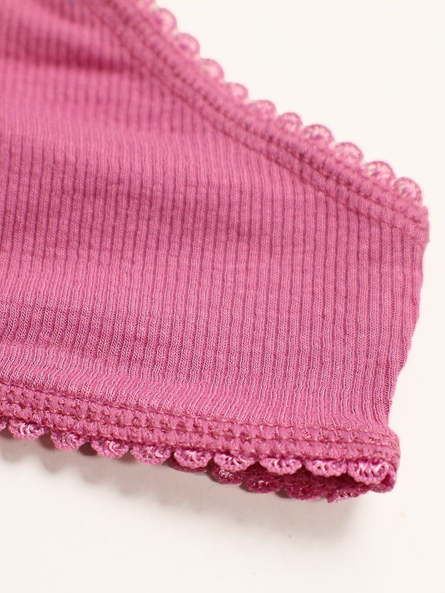men's pink ribbed picot briefs - XDress