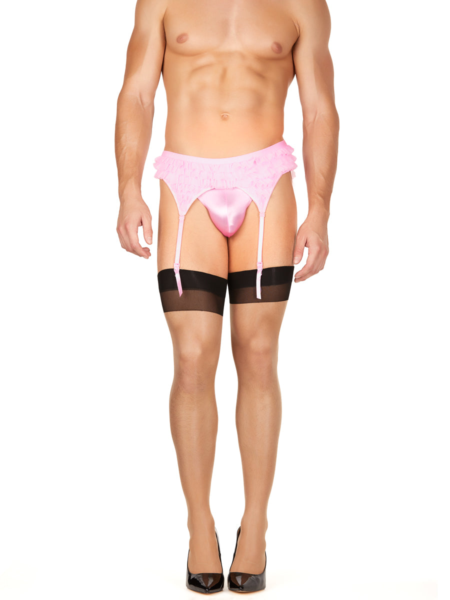 Men's nude back seam thigh high stockings pantyhose tights