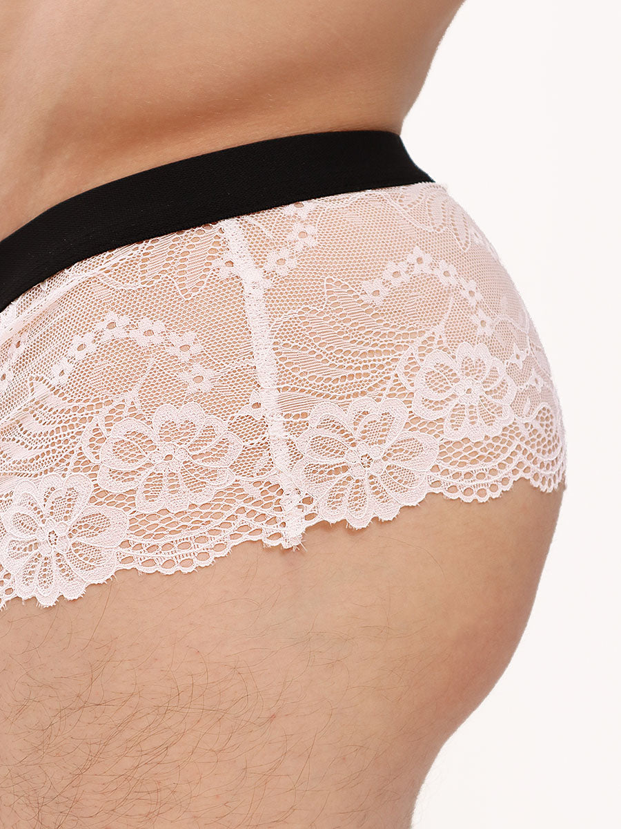 men's white lace boxer briefs - XDress