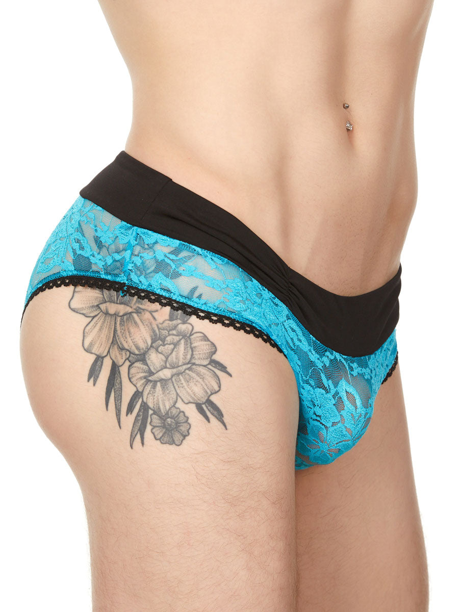 men's blue lace panties