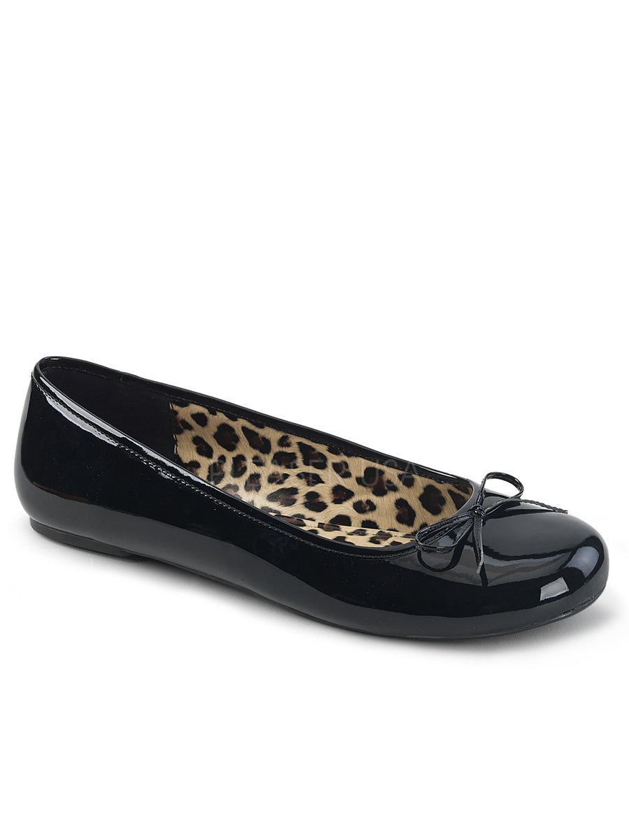 men's black flat crossdressing shoes