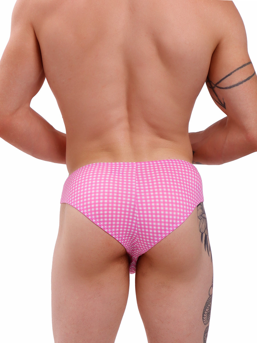 men's pink print penis sleeve brief - XDress