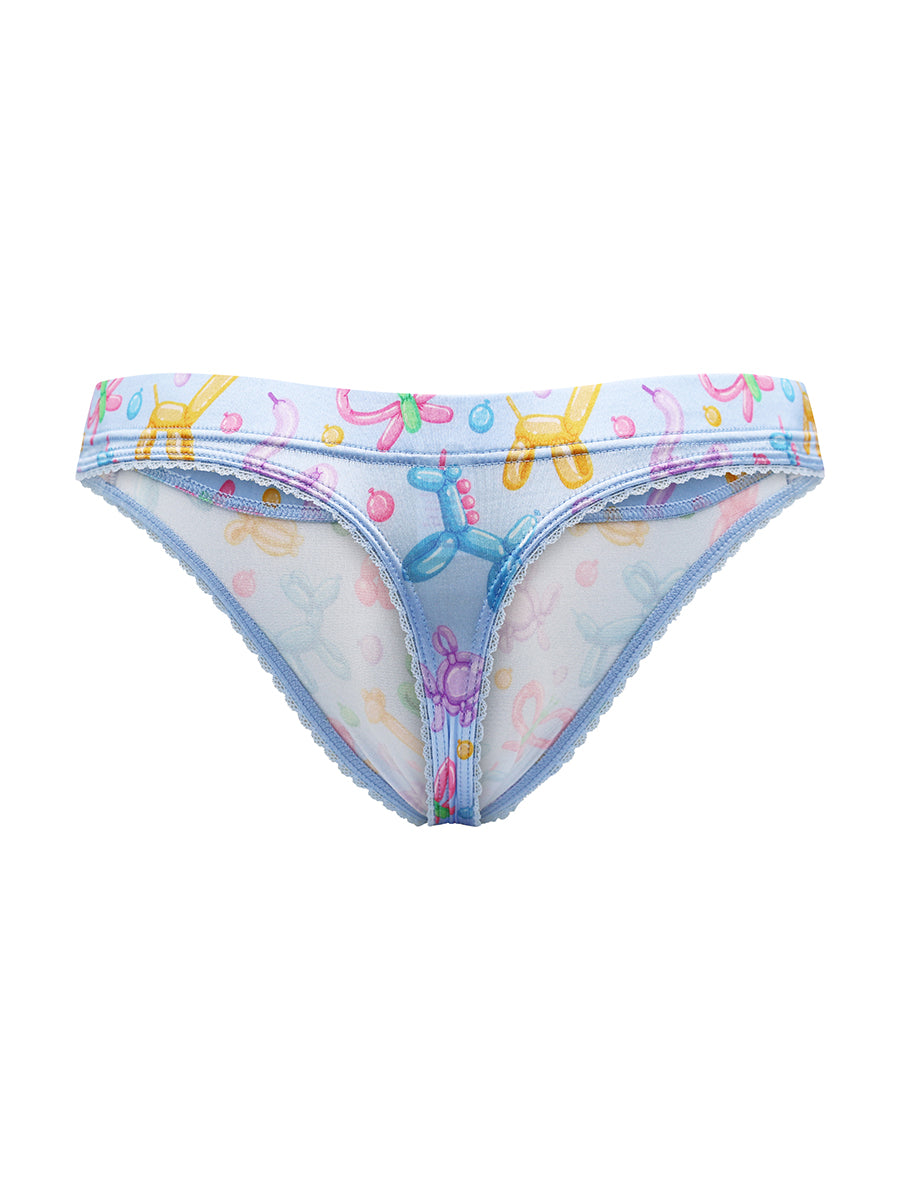Colorful men's underwear with a pattern on a white background