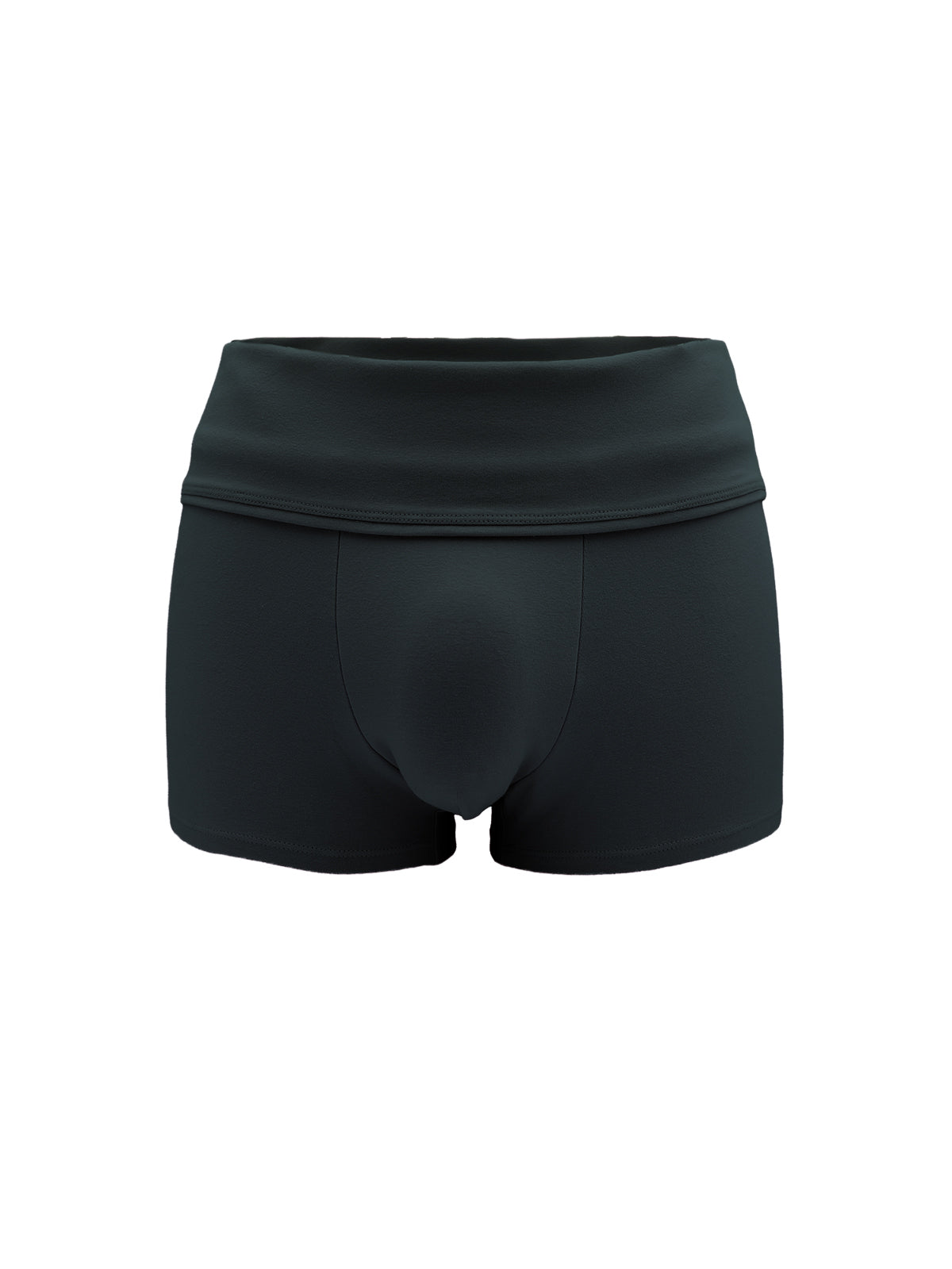 Black high-waisted athletic shorts shown flat against a solid white background.