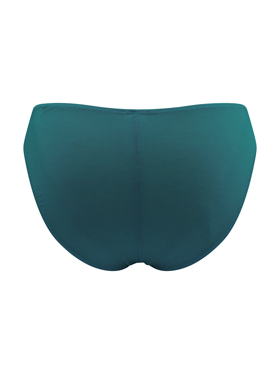 Rear view of teal green men's panties