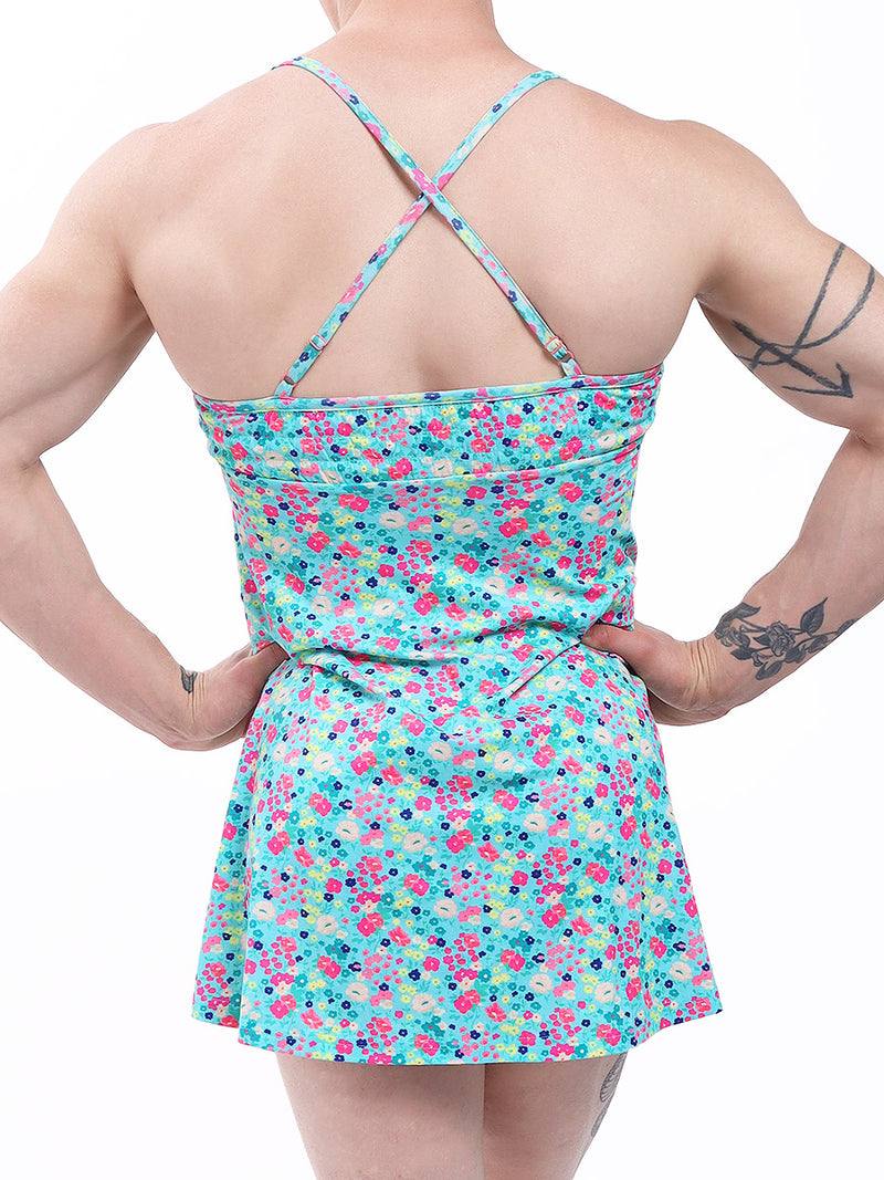 men's aqua floral print nightie - XDress