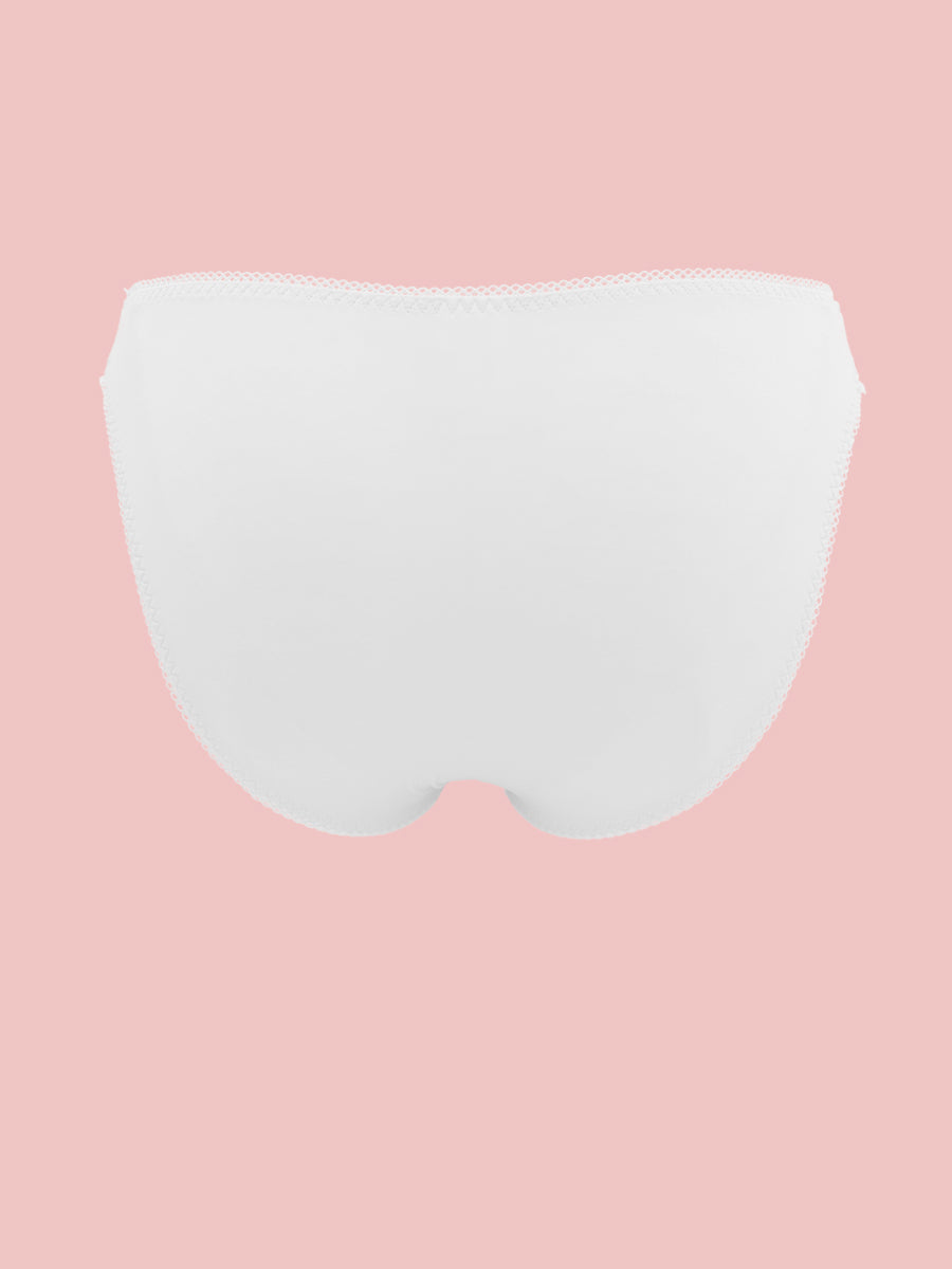 White XDress men's panties with a pink bow on a white background.