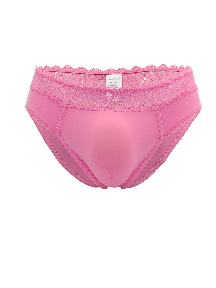 Pink XDress men's panties on a white background.