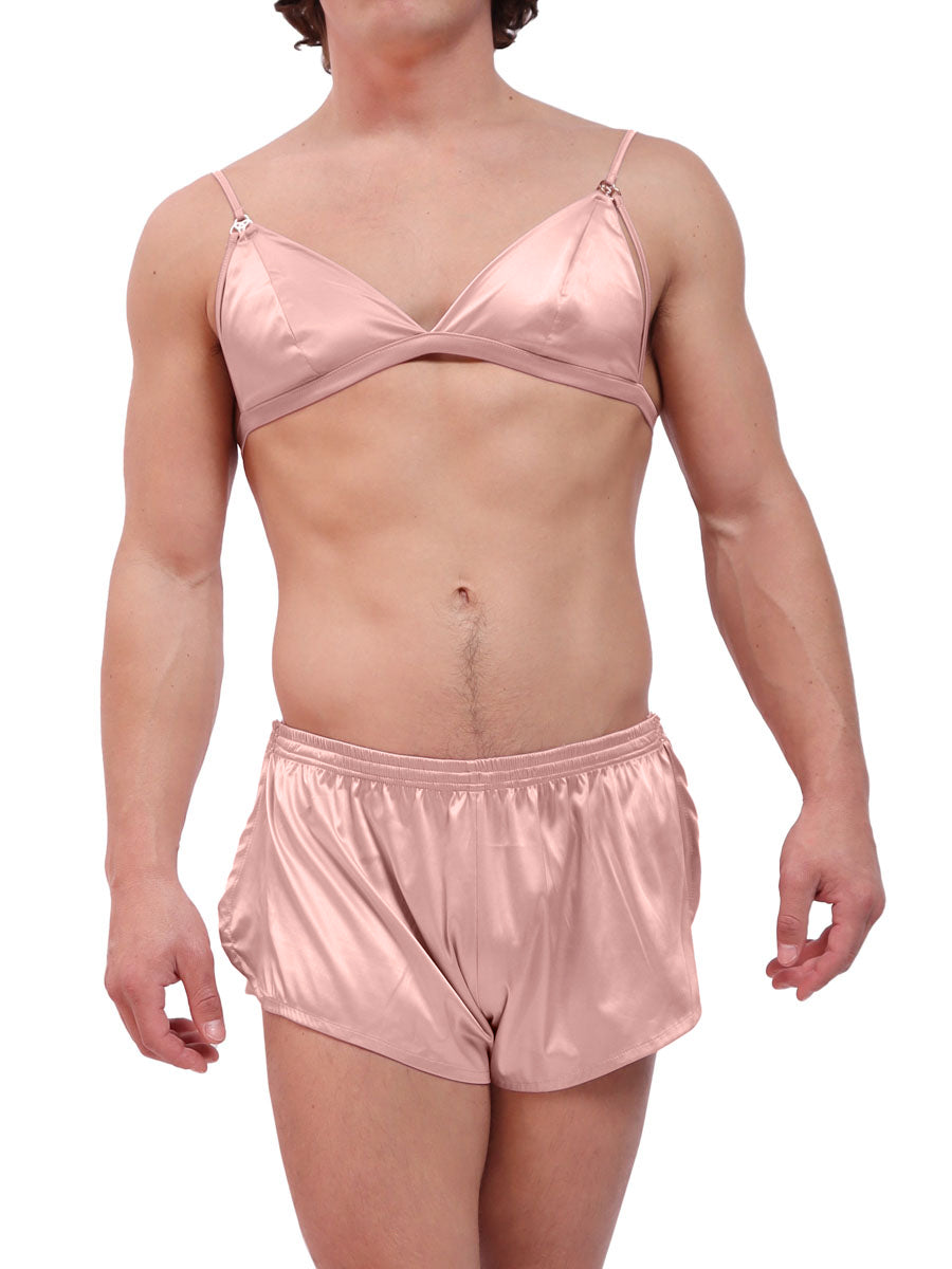 men's pink silk bra - XDress
