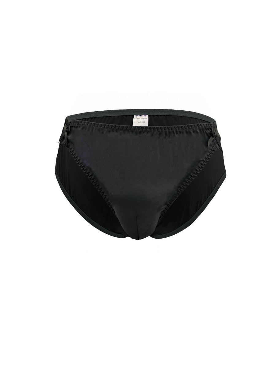 Black men's underwear on a white background