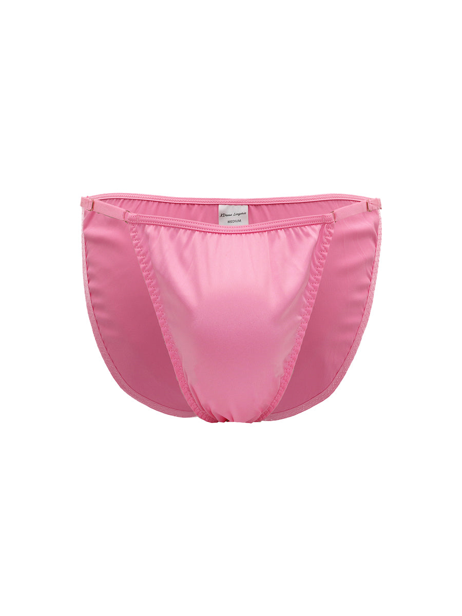 Pink underwear on a white background