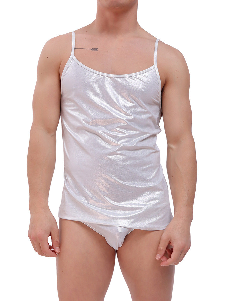 men's silver metallic camisole - XDress
