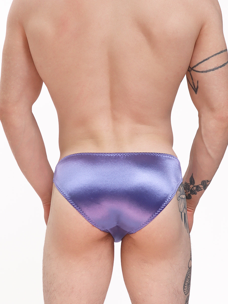 men's purple satin mini panty - XDress
