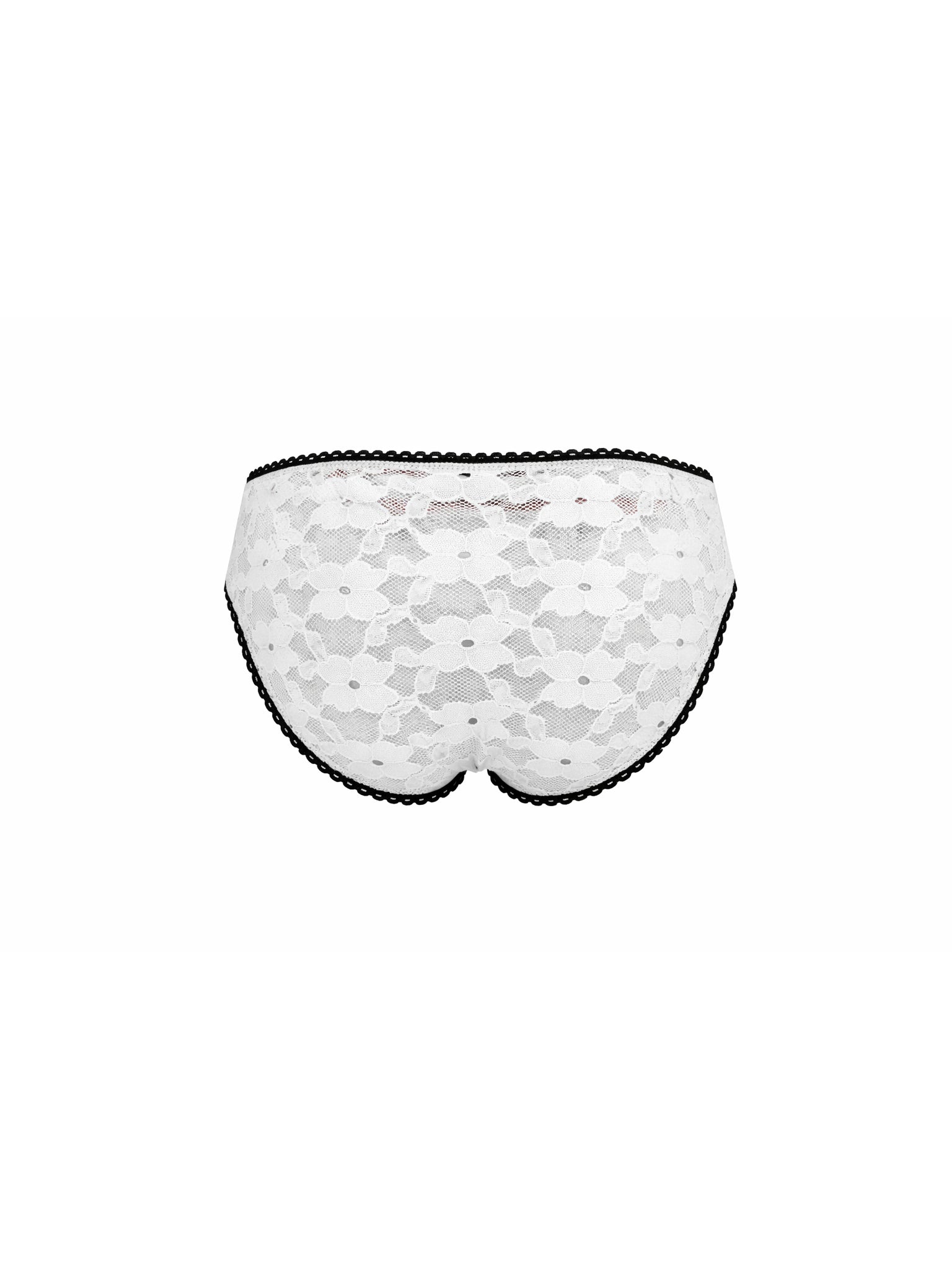 White patterned underwear on a white background