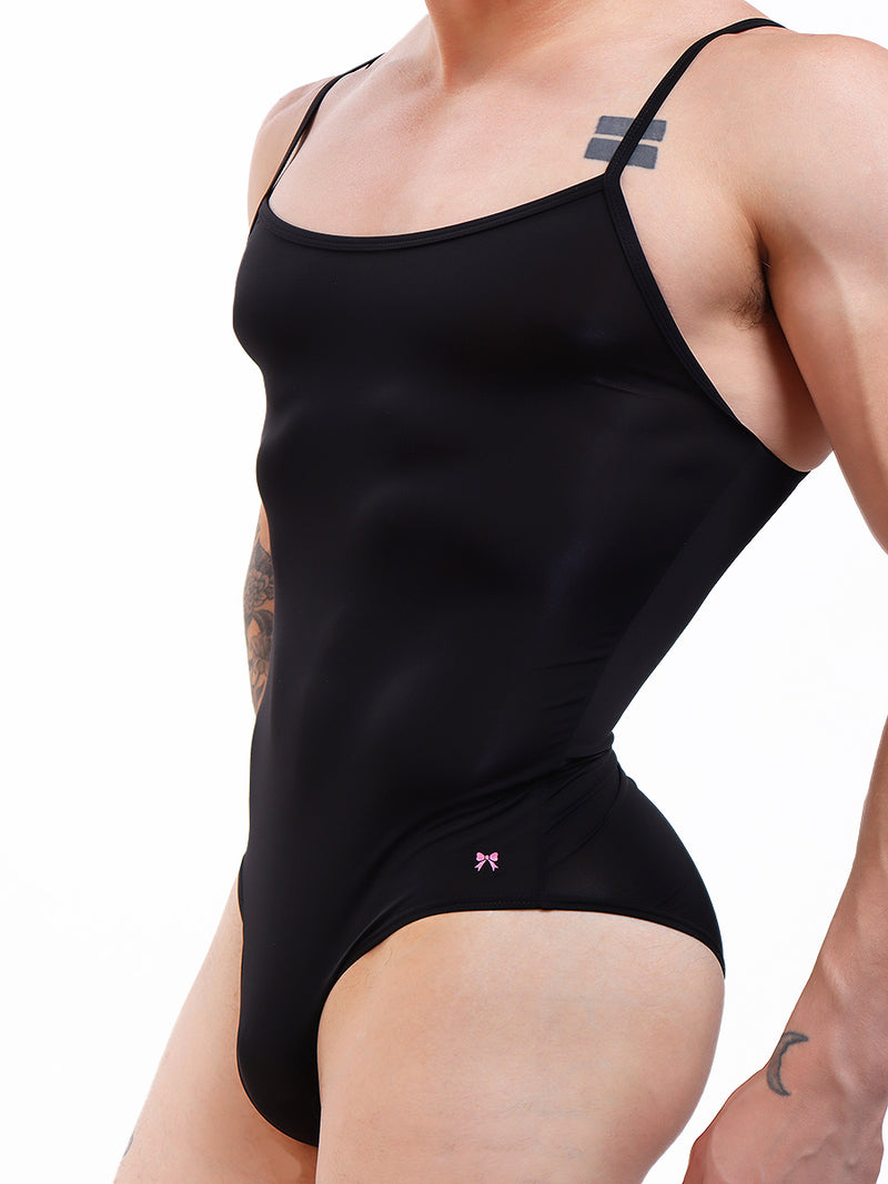men's black full back bodysuit - XDress