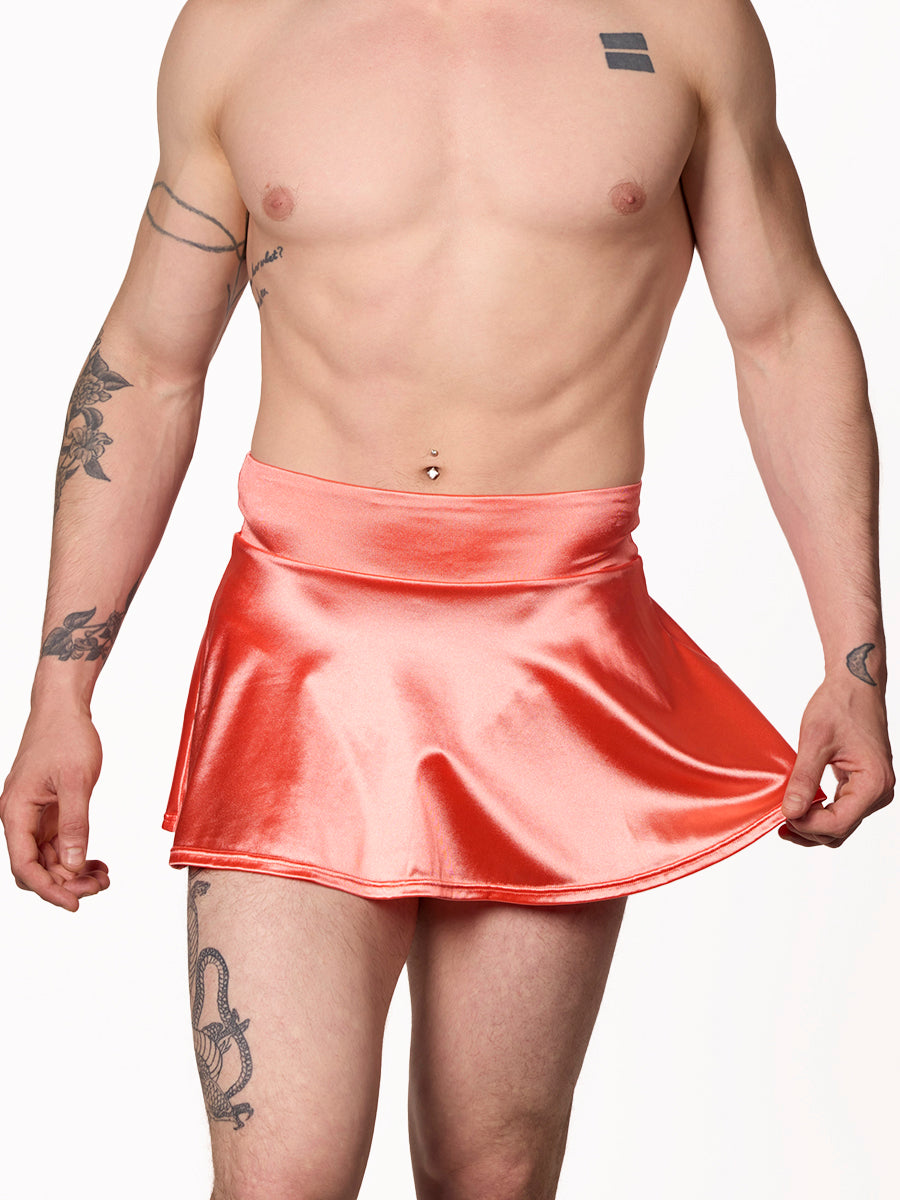 men's peach satin skirt - XDress