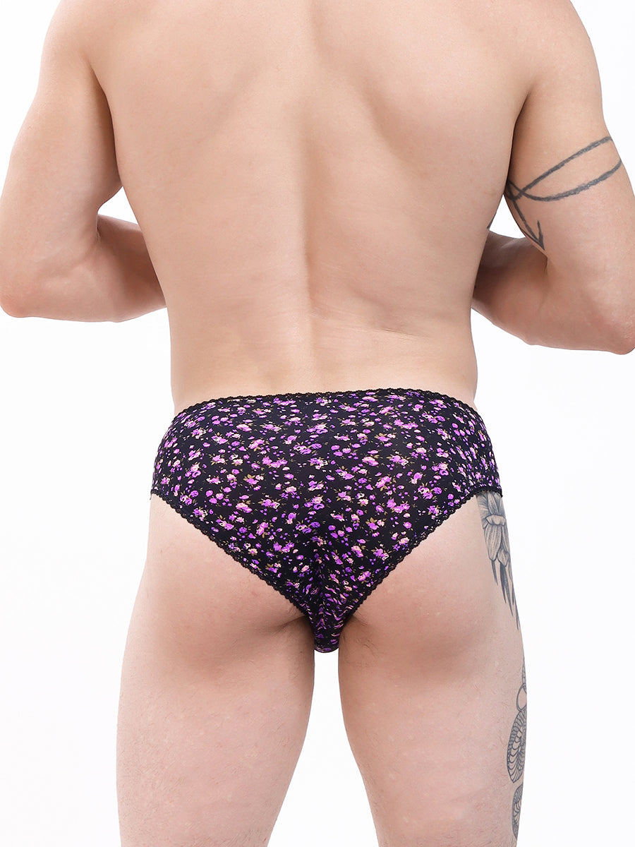 Men's purple floral print panty – XDress Lingerie