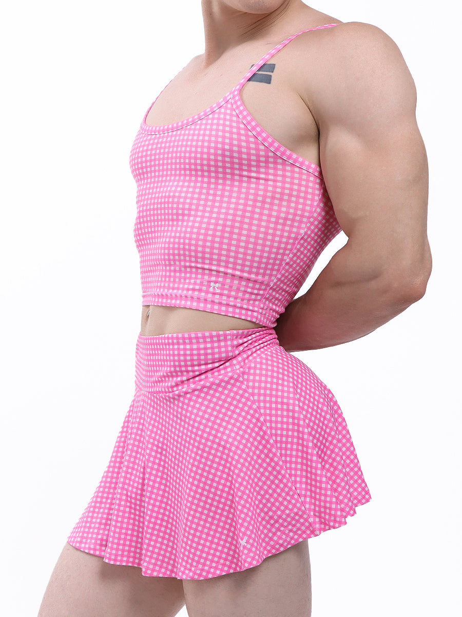 men's pink print skirt - XDress