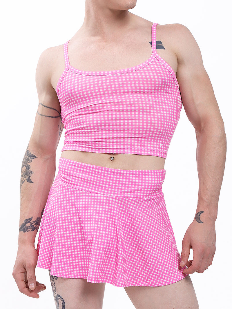men's pink print skirt - XDress