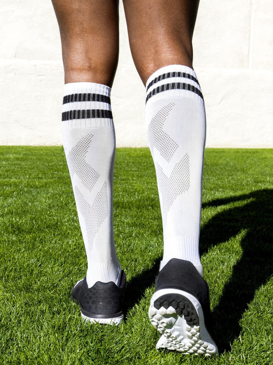 Men's knee high Super Sexy Soccer Socks White