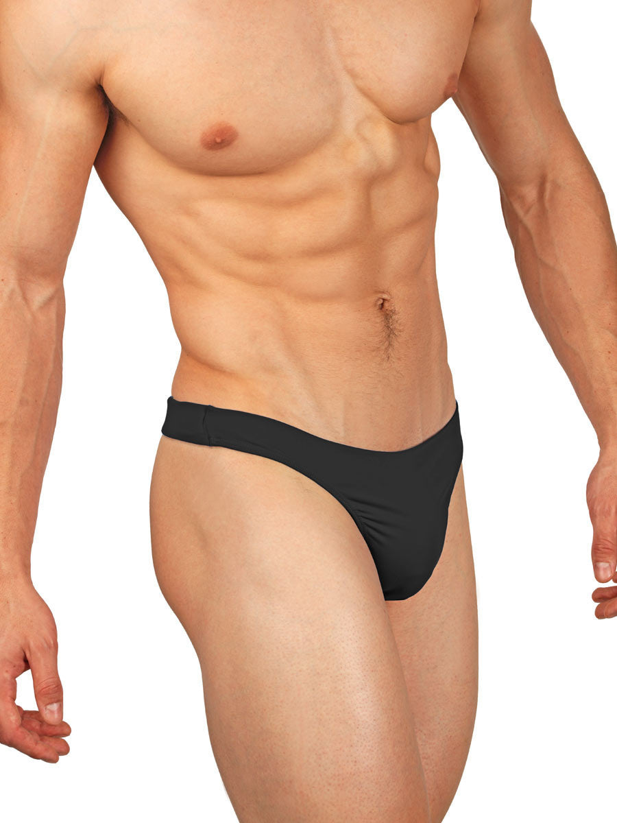 Men's black yoga jock strap underwear