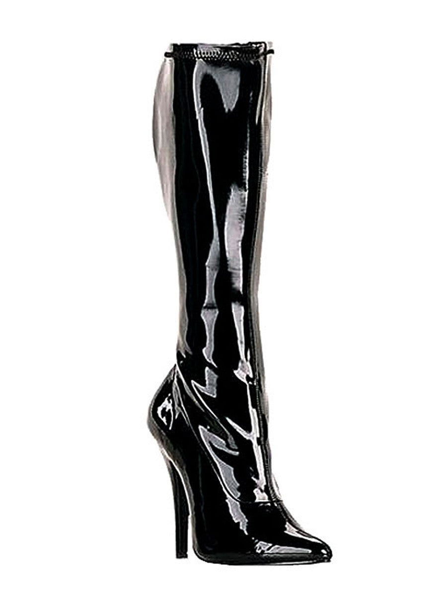 Men's shiny dominatrix boots