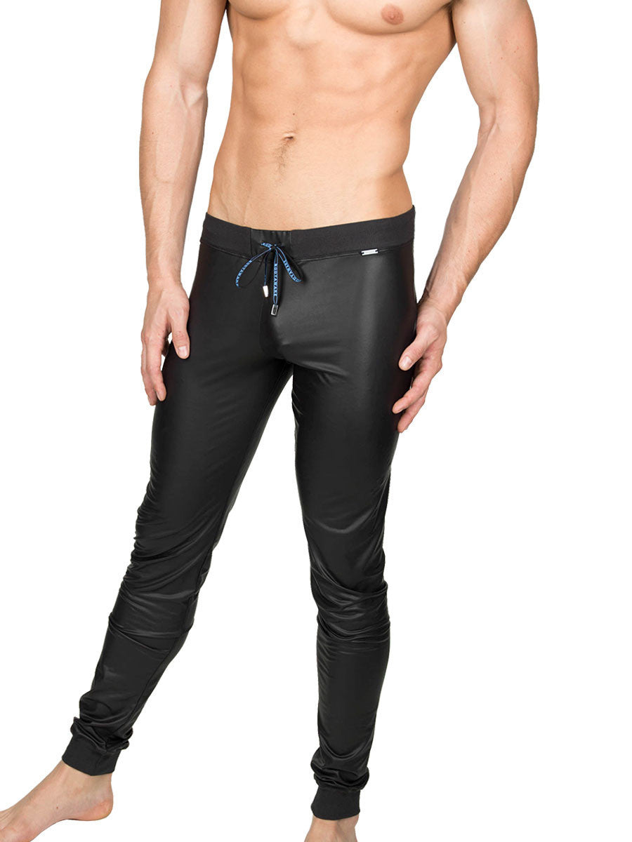 The Pleather Jogger Black