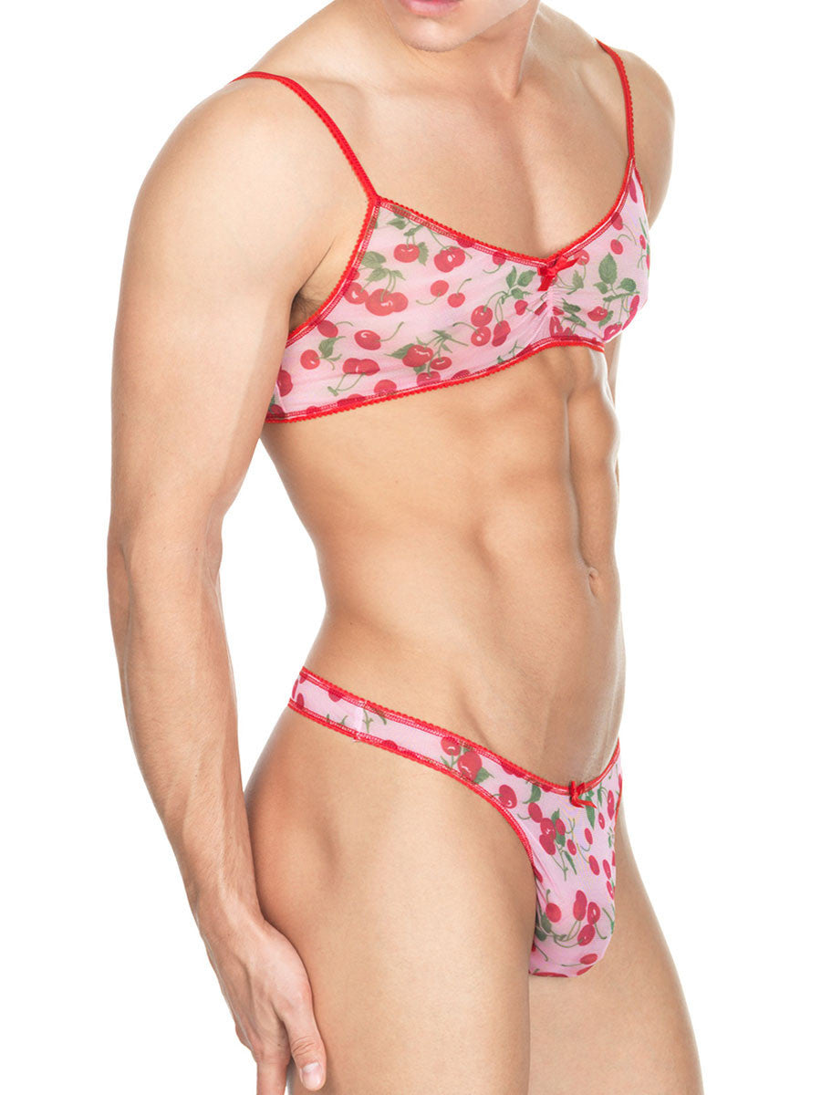 Men's cherry patterned bra