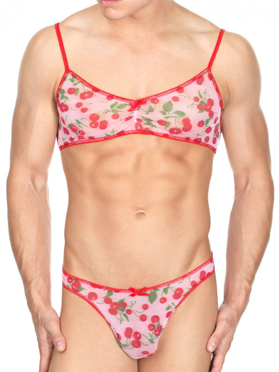 Men's cherry patterned bra