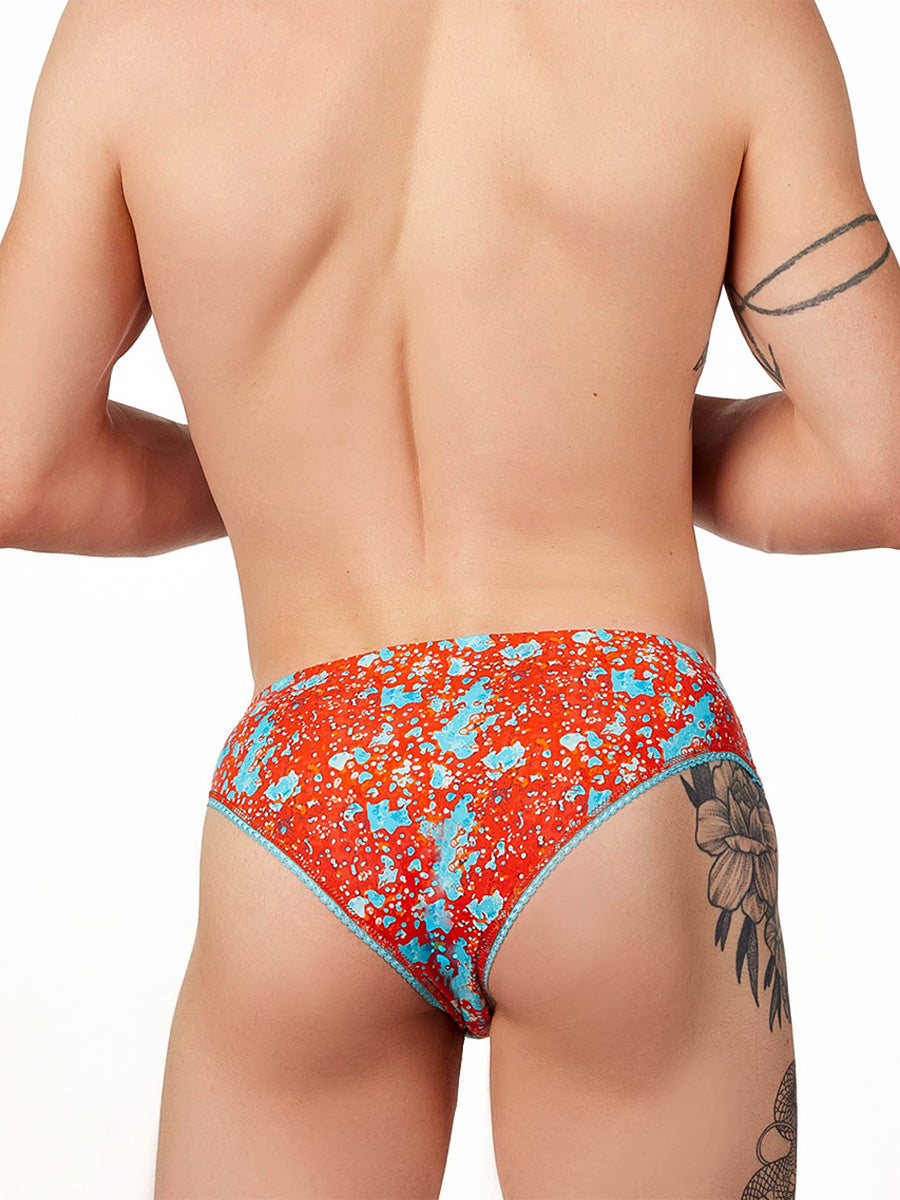 men's red print panties - XDress