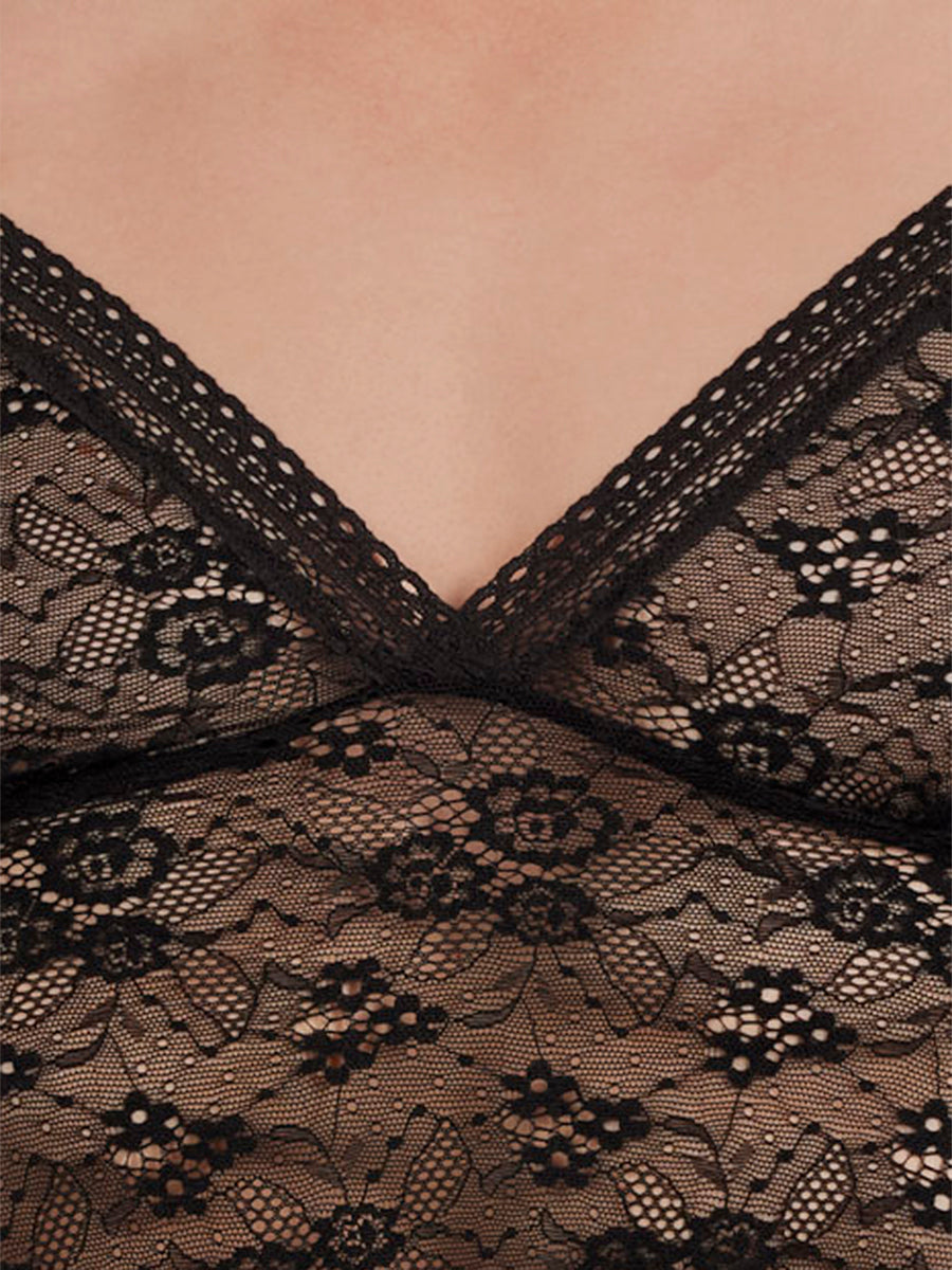 men's black lace nightie - XDress