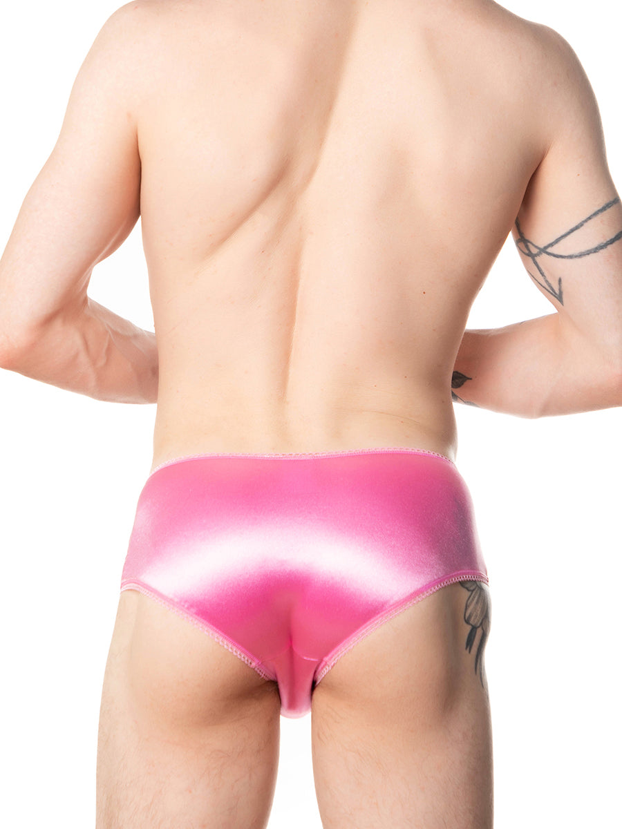 men's pink satin and lace panties - XDress