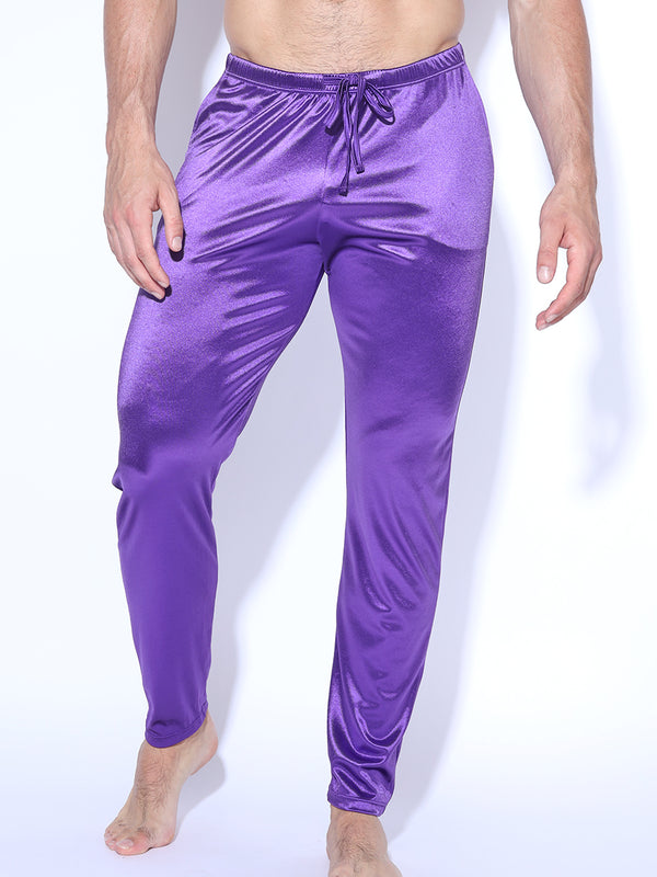 men's purple satin sleep pants - XDress