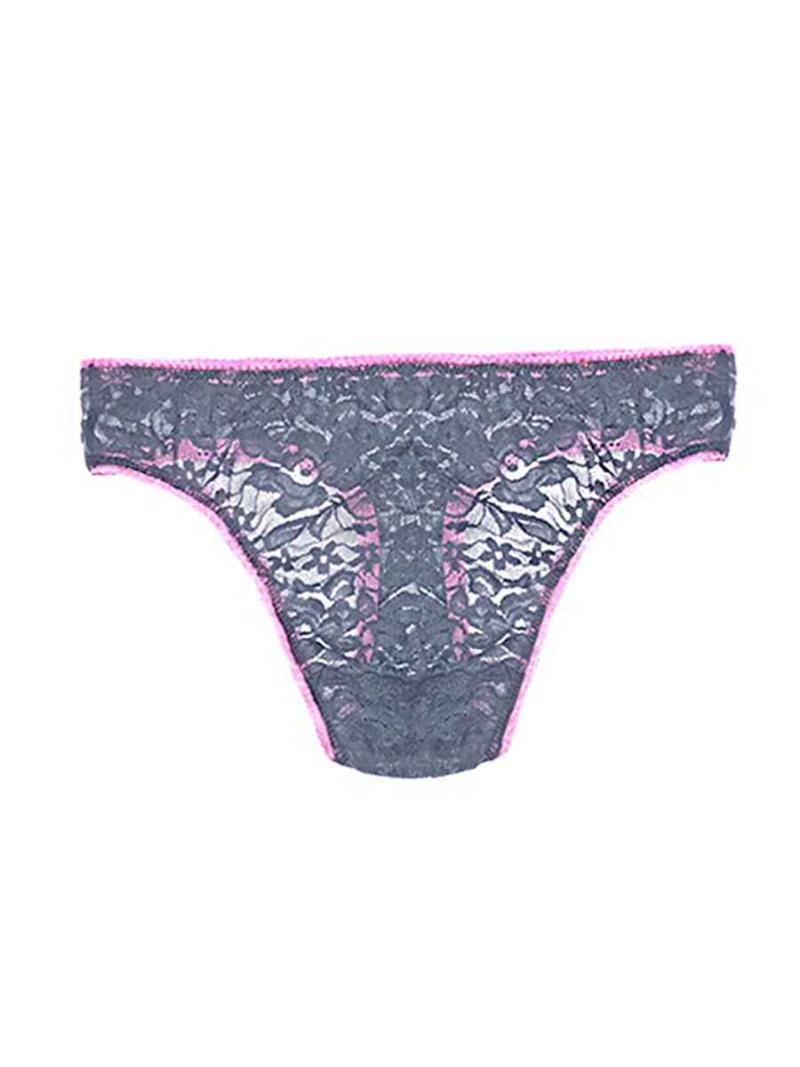 The Silver Lace Thong - 2XL