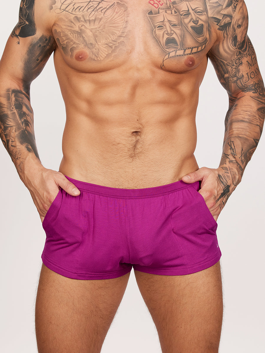 men's pink modal shorts - Body Aware