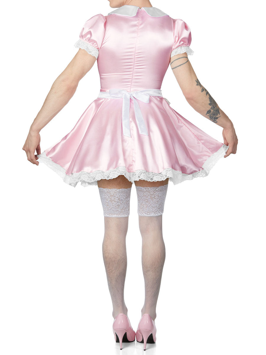 Mens Pink Satin French Maid Dress Fantasy Costumes For Men Xdress 2535