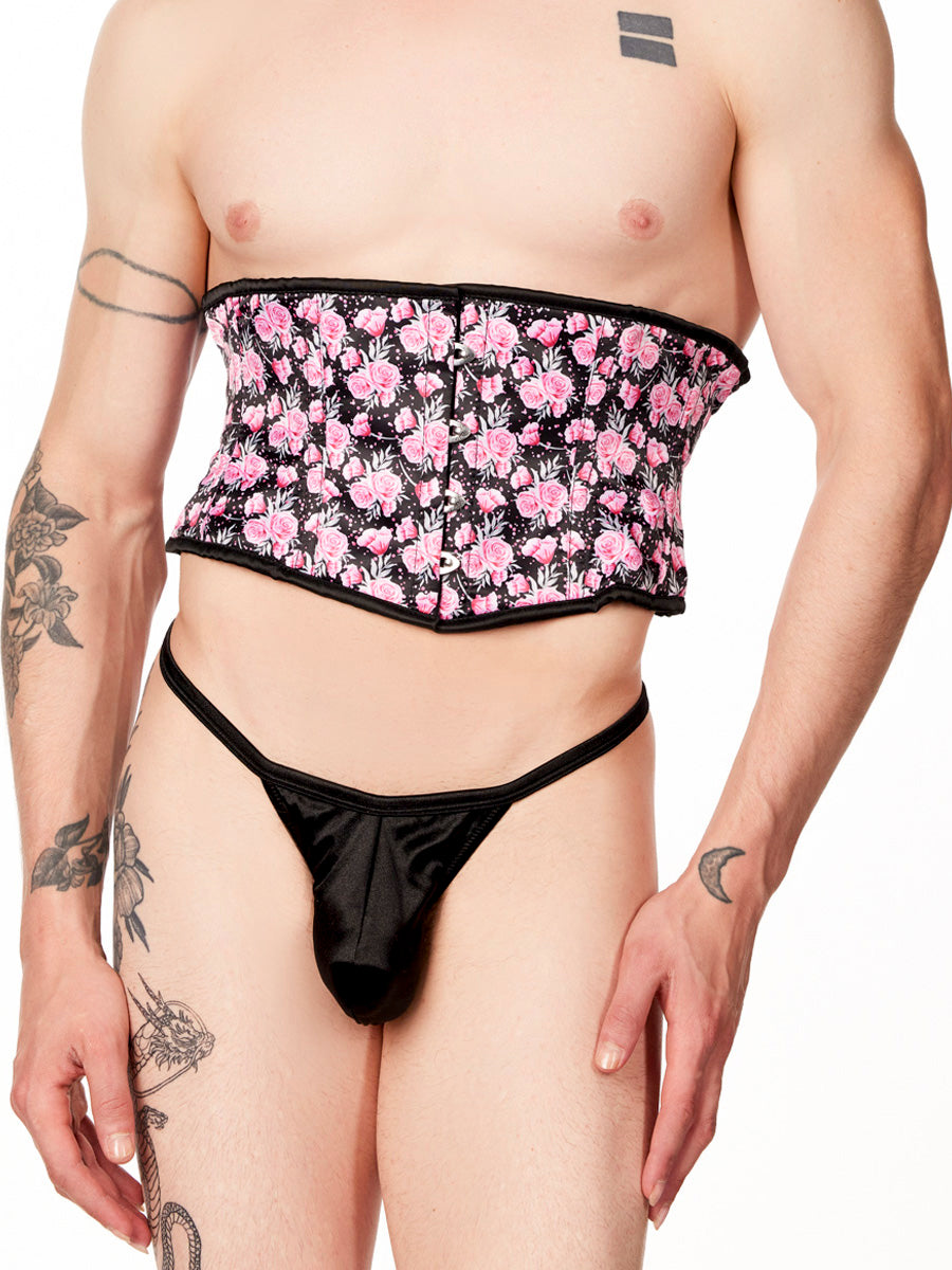 Men's pink floral waist cincher - XDress