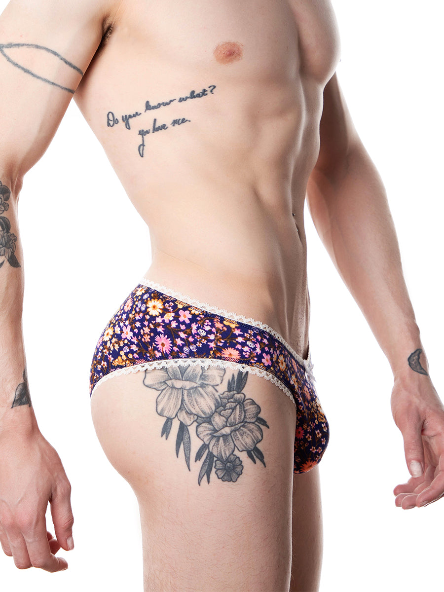 men's blue floral print panties - XDress