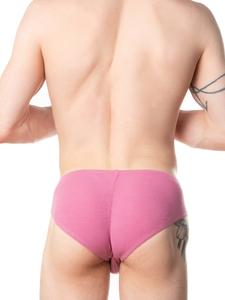 men's pink ribbed panties - XDress