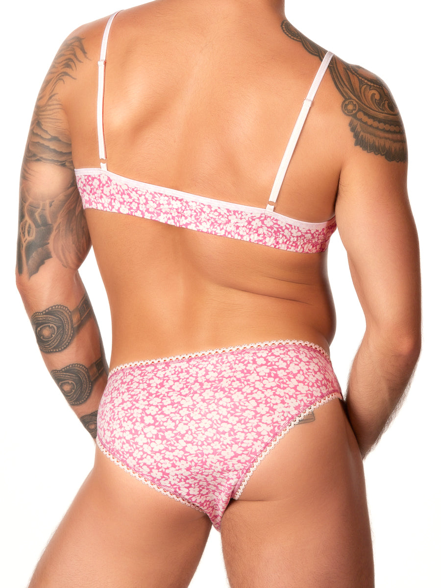 men's pink floral bra - XDress