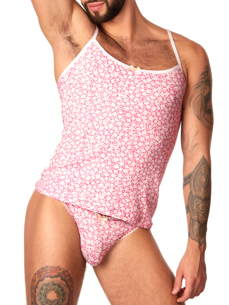 men's pink floral camisole - XDress