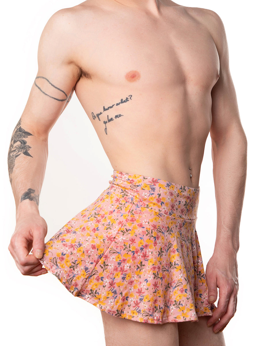 men's pink floral mini skirt - XDress