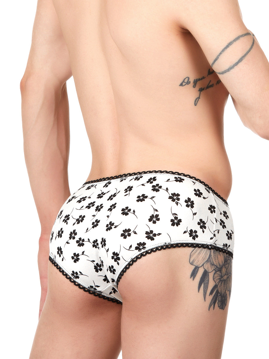 Men's white daisy panty