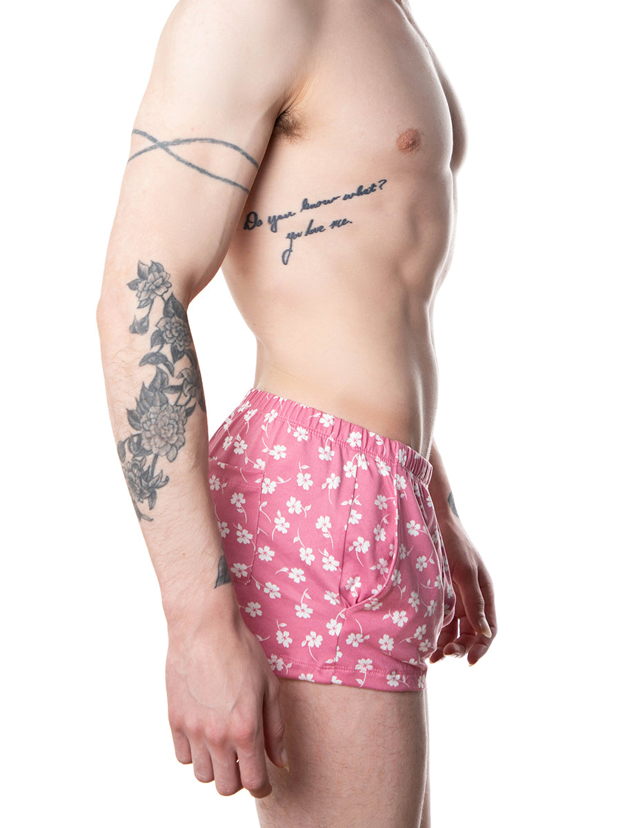 Men's Pink Floral Shorts - XDress