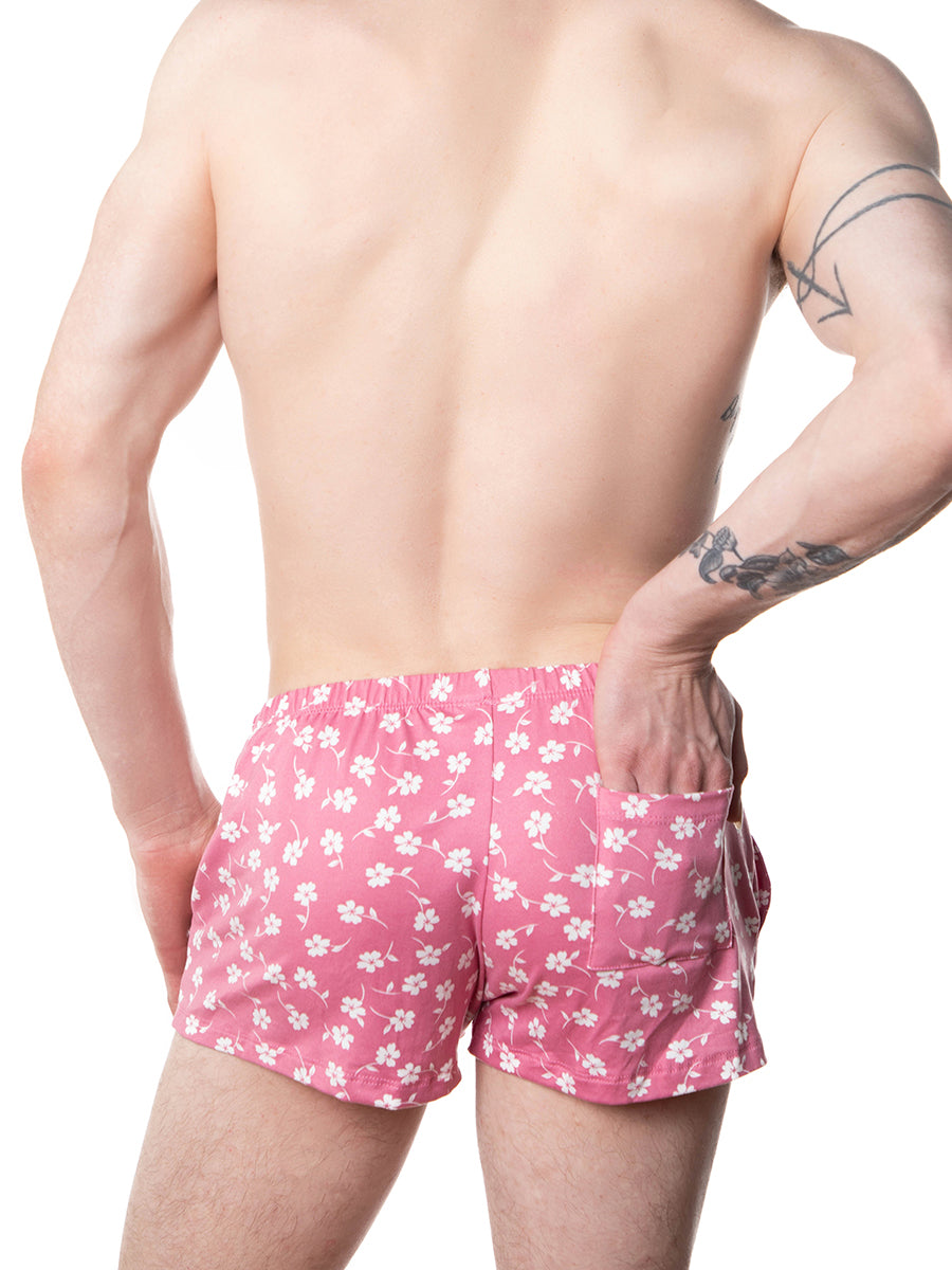 Men's Pink Floral Shorts - XDress